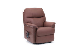 Lars Riser Recliner Dual Motor Leather Chair - Burgundy.